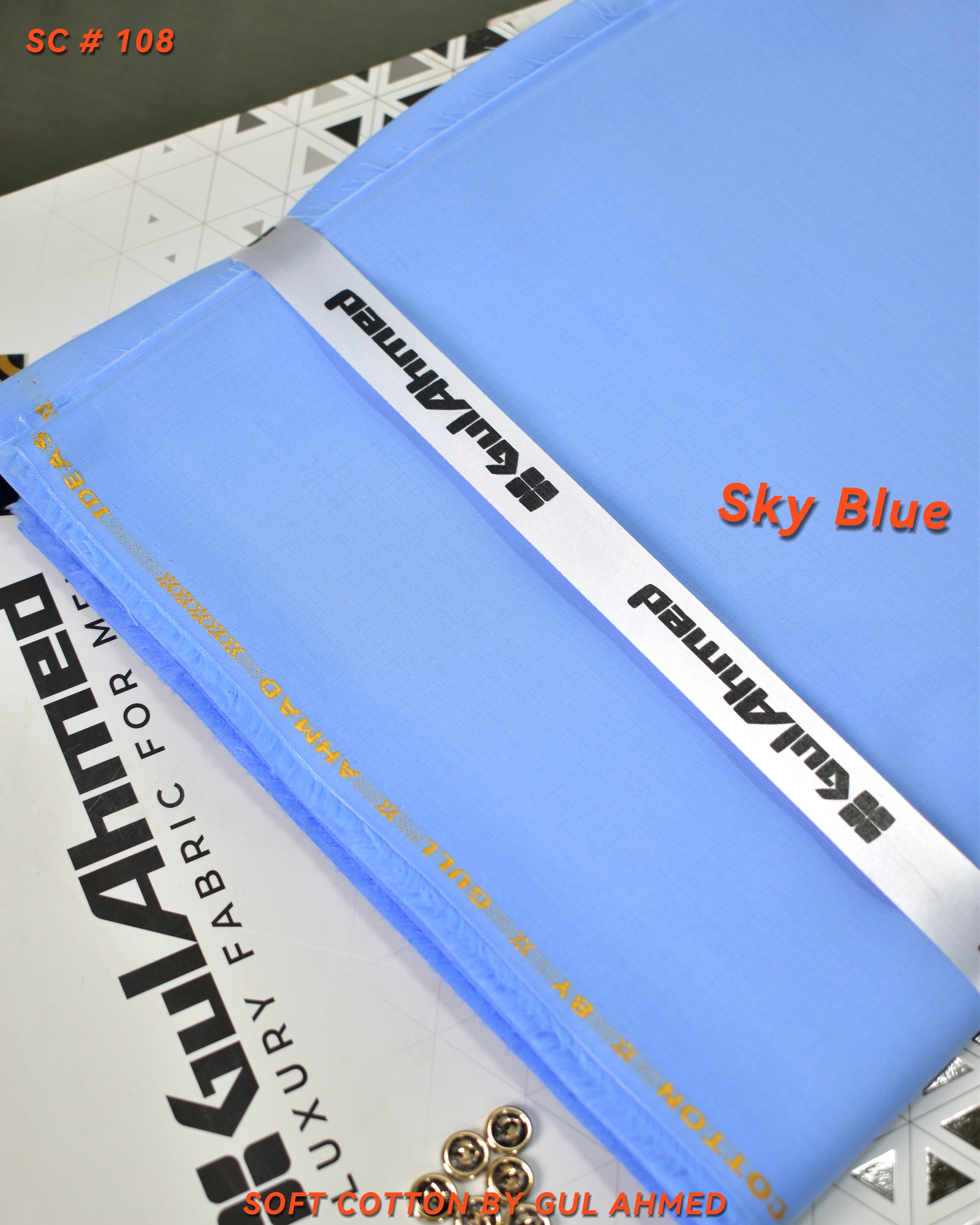 Premium Soft Cotton | Summer Collection- Sky Blue